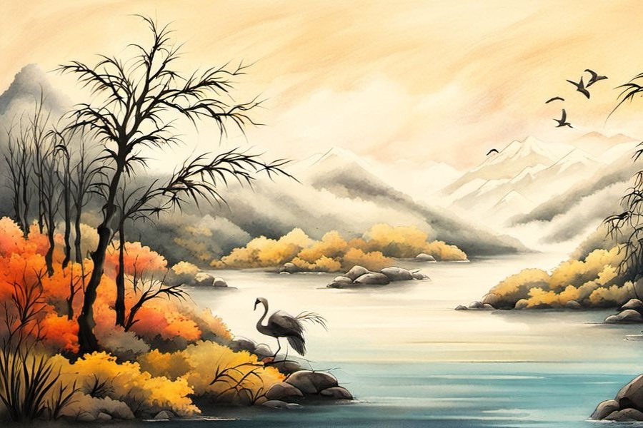 办公室挂山水画环境讲究